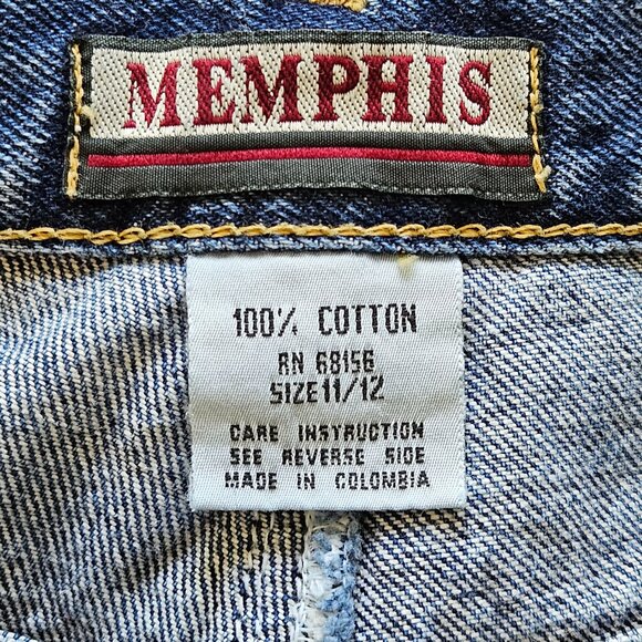 Women's Memphis Size 11/12 Blue Denim Jeans Straight 100% Cotton Medium Wash - Picture 10 of 10